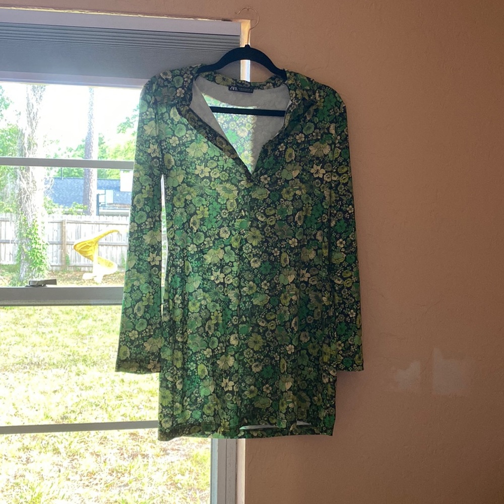 Zara floral mini dress size M